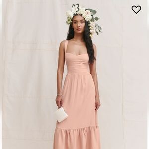 Light pink Reformation Celestia dress
